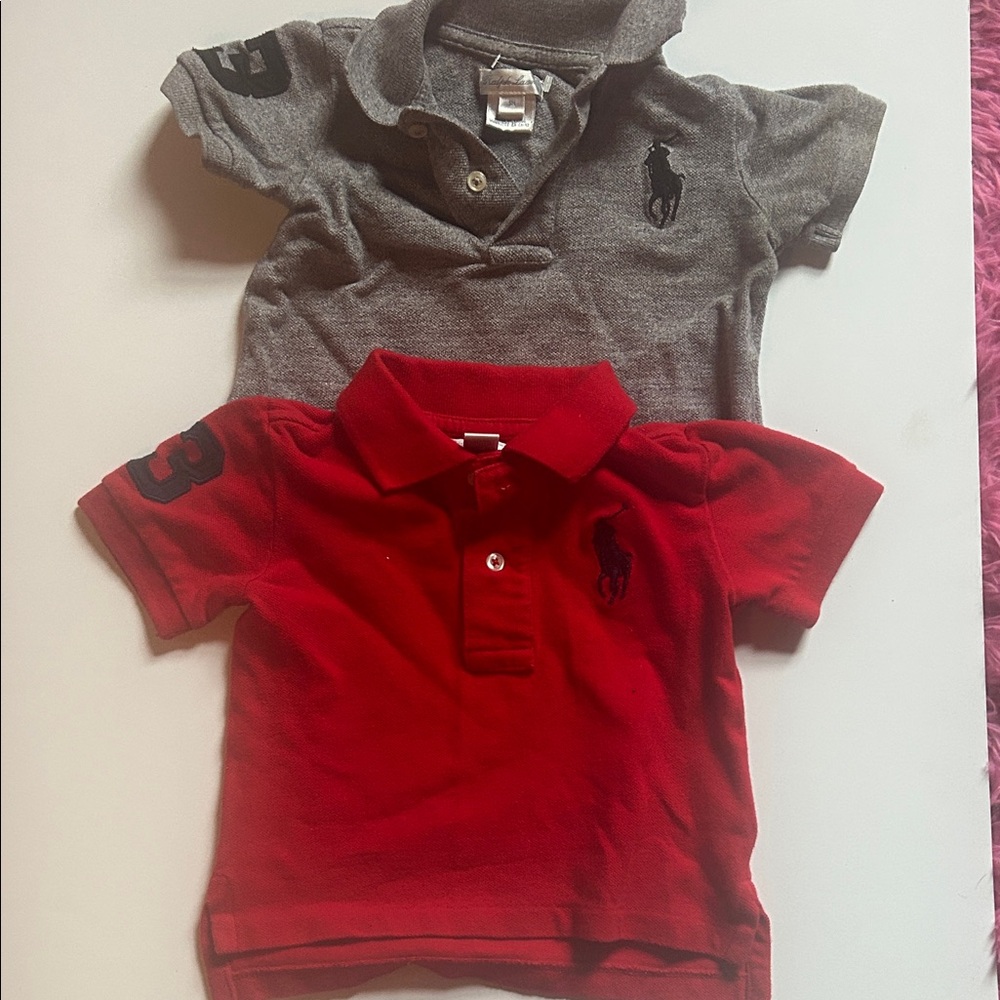 Polo by Ralph Lauren Kids' Red and Gray Polo Set